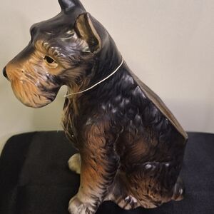 Scottie Black/Brown Porcelain Planter 8" X 5.5" wide